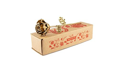 Detalle de Forging Art Bcn Rosa Eterna de hierro forjado a mano (Oro) – flor perpetua para regalar