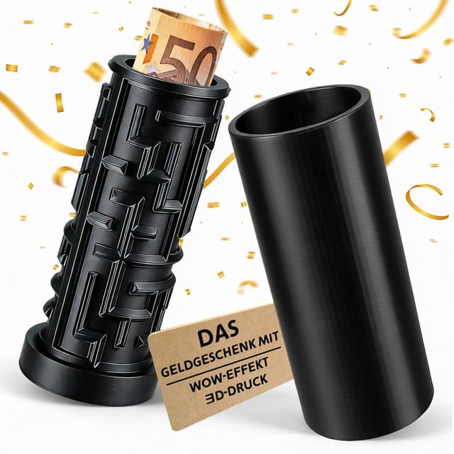 Detalle de Anruzon Upgrade Wunscherfüller Geldgeschenkbox „Labyrinthbox“ in Schwarz – kreative Geldgeschenke-Verpackung