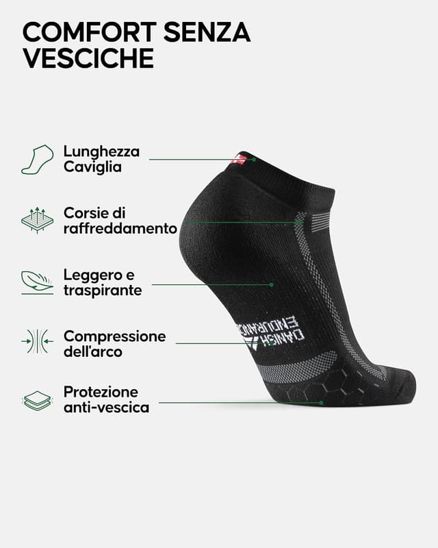 Thumbnail 2 de DANISH ENDURANCE Calzini Corti da Corsa 3 paia