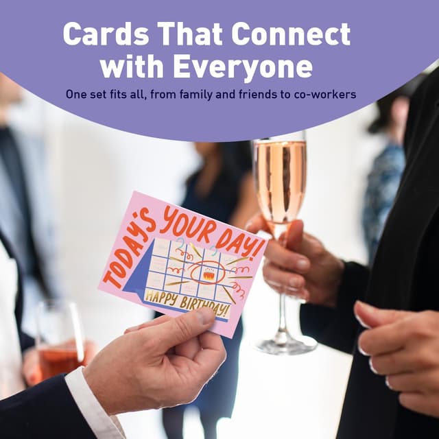 Thumbnail 6 de S&O Happy Birthday Card Set 50‑pack 4x5.5