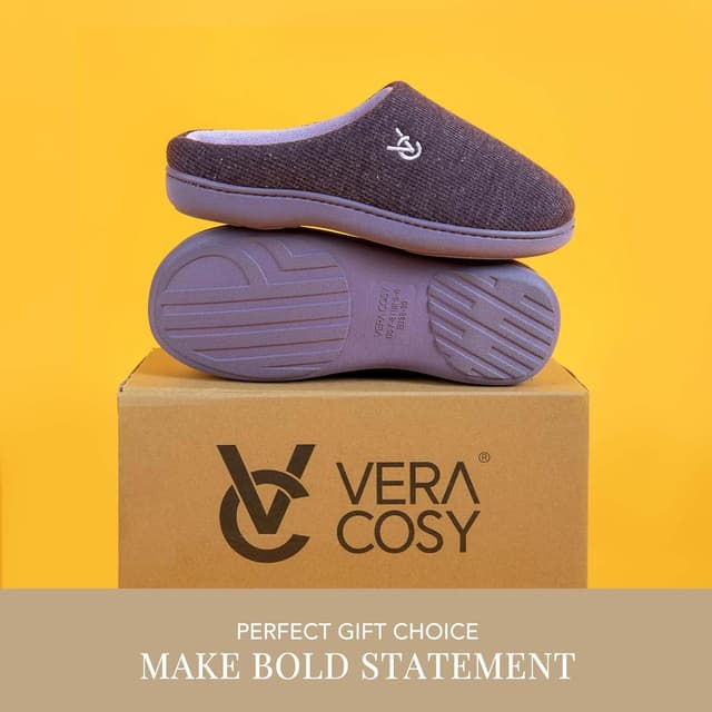 Thumbnail 6 de VeraCosy Women’s Two-Tone Slippers with Memory Foam & Non-slip TPR Sole