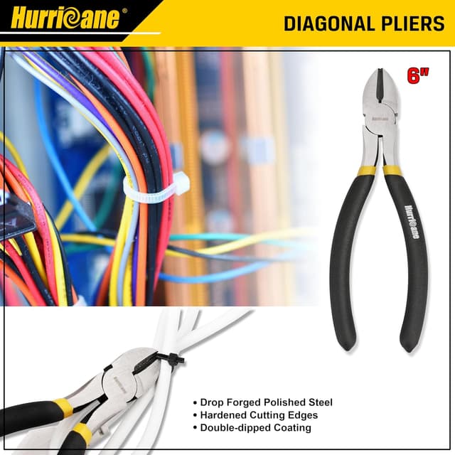 Detalle de HURRICANE 7-Piece Pliers Set (8-inch Groove Joint, Slip Joint, Linesman, Diagonal, Long Nose, Mini Long Nose)