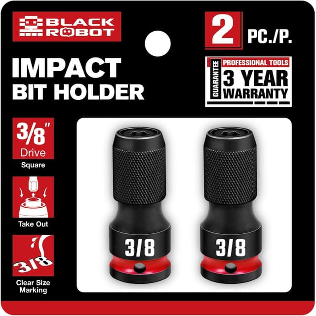 Detalle de 2 Stück Schnellspann Schlagbit-Halter 3/8 auf 1/4 Sechskant