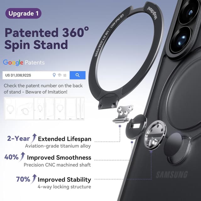 Detalle de CASEKOO S26 Ultra case 16FT military protection