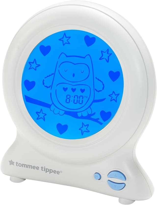 Detalle de Tommee Tippee Groclock: orologio con sveglia, luce notturna e allenatore del sonno USB per bambini piccoli, bianco