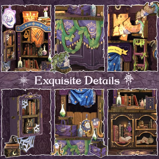 Thumbnail 5 de CUTEBEE Book Nook Kit 196-piece