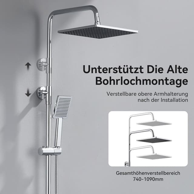 Detalle de AuraLum Regendusche ohne Armatur 25 cm
