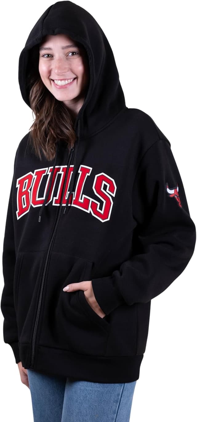 Detalle de Ultra Game Women’s NBA Official Super Soft Full Zip Hoodie Sweatshirt