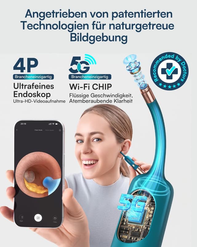 Detalle de BEBIRD EarSight Ultra 5G Ohrreiniger