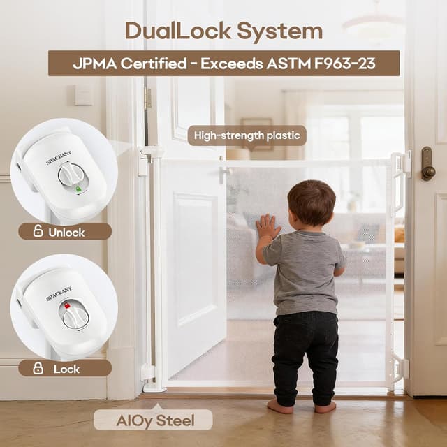 Thumbnail 2 de SPACEANY Retractable Mesh Gate 33.5" tall 🚪