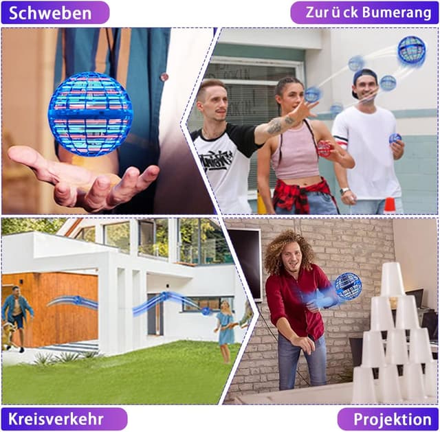 Detalle 2 de ASORT Hover Fliegender Ball Mini Drohne 15–20 Min