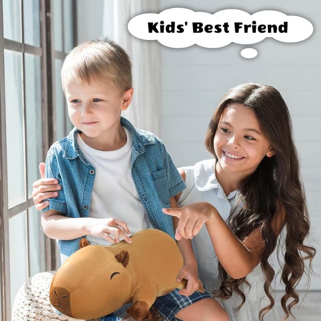 Thumbnail 6 de Finebee Weighted Capybara Stuffed Animal (23.6-inch, 3.1 lbs) — Weighted Capybara Plush Pillow Gift
