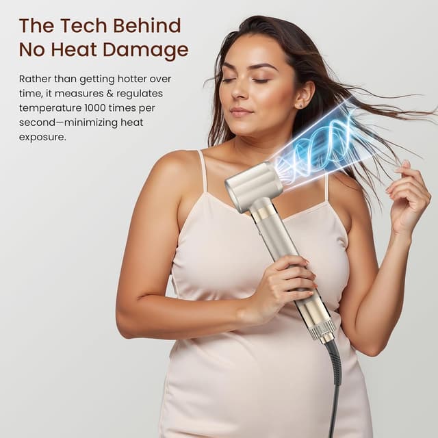 Detalle 2 de MESCOMB 5 in 1 Airstyler Hairstyler Set Ionen Föhn Lockenstab Volumenbürste 1x 💇♀