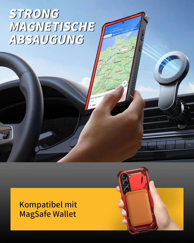 Detalle 2 de Lanhiem Galaxy S25 Plus Hülle mit Schutzfolie