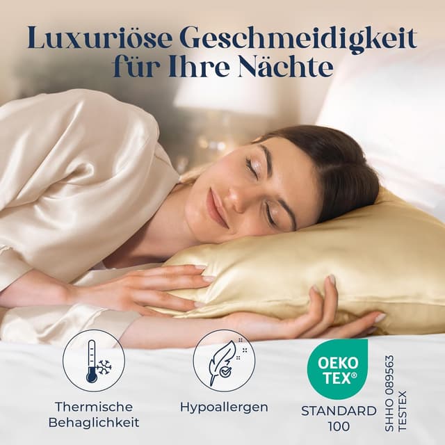 Thumbnail 4 de DREAMZIE Seidenkissenbezug 40x60 cm