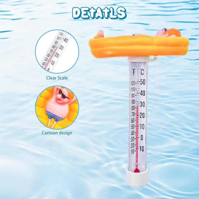Detalle de Luthando Schwimmendes Poolthermometer für PVC