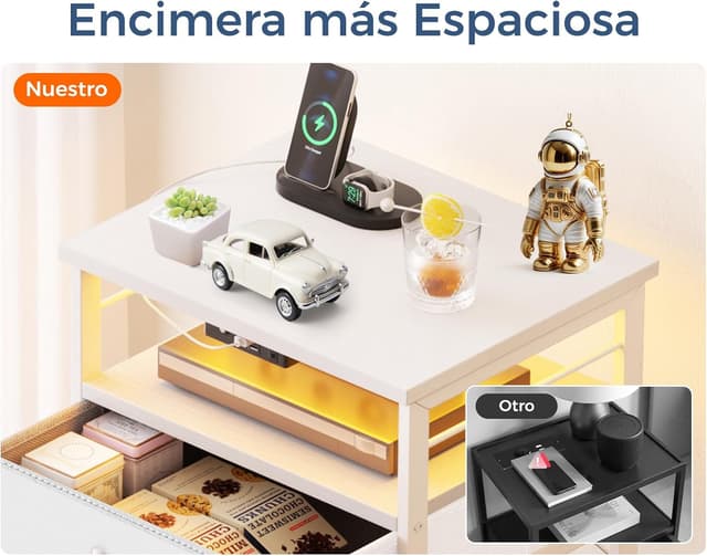 Thumbnail 6 de Coleshome Mesitas de Noche Pack 2