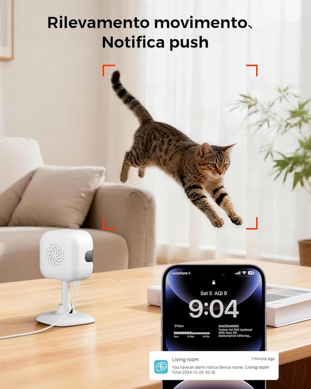 Thumbnail 4 de ANBIUX Camera Surveillance WiFi 2K — caméra intérieure