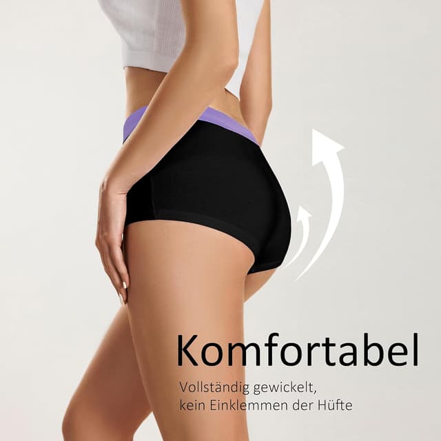 Detalle de Libella Damen Panties im 6er Pack – Hipsters/Boxershorts aus Baumwolle mit soft-dehnbarem Bund (3429)