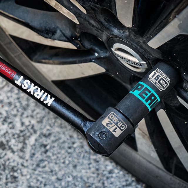 Detalle de KIRXST Set bussole a impatto 1/2" 10–24 mm (18 pezzi) con barre di estensione 3”, 5” e 10”