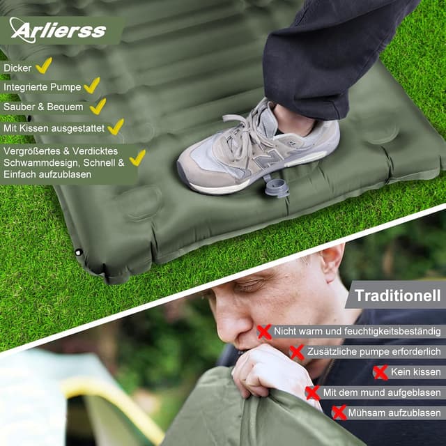 Detalle de Arlierss Isomatte Luftmatratze 12 cm