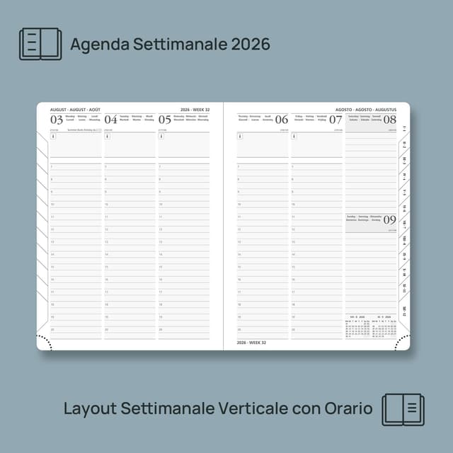 Detalle de Agenda 2026 POPRUN settimanale 22 x 16,5