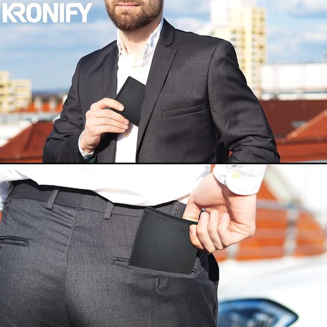Thumbnail 5 de KRONIFY Leder Geldbörse Herren I RFID Schutz 13 Karten
