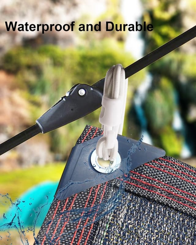 Detalle de WMZOBH bungee cords with hooks (25 pcs) – 10 inch elastic ropes in white