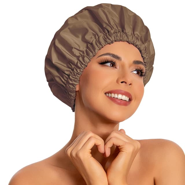 Thumbnail 5 de Reusable Shower Cap Large Waterproof 11in 🌧