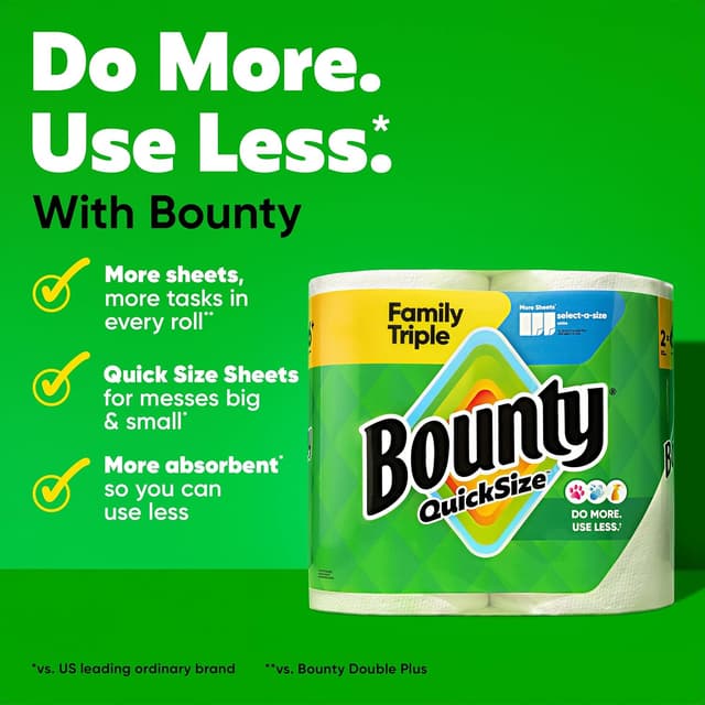 Detalle de Bounty Quick-Size Paper Towels 27 rolls