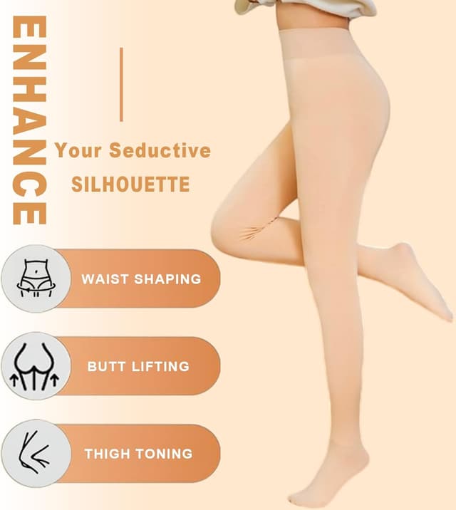 Detalle 1 de Collant thermique polaire Merlvida, effet amincissant