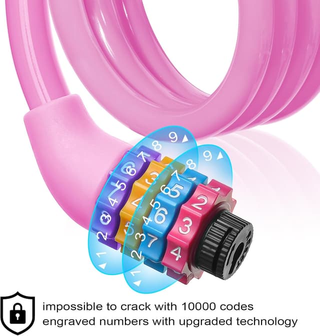 Thumbnail 6 de Ainiv Bicycle Padlock 65 cm cable lock