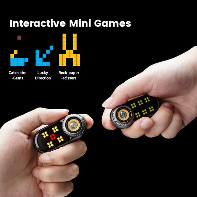 Detalle 2 de LOOP GEAR LOOPDOT Rechargeable EDC Torch (Green) — 400-lumen mini flashlight with RGB pixel display