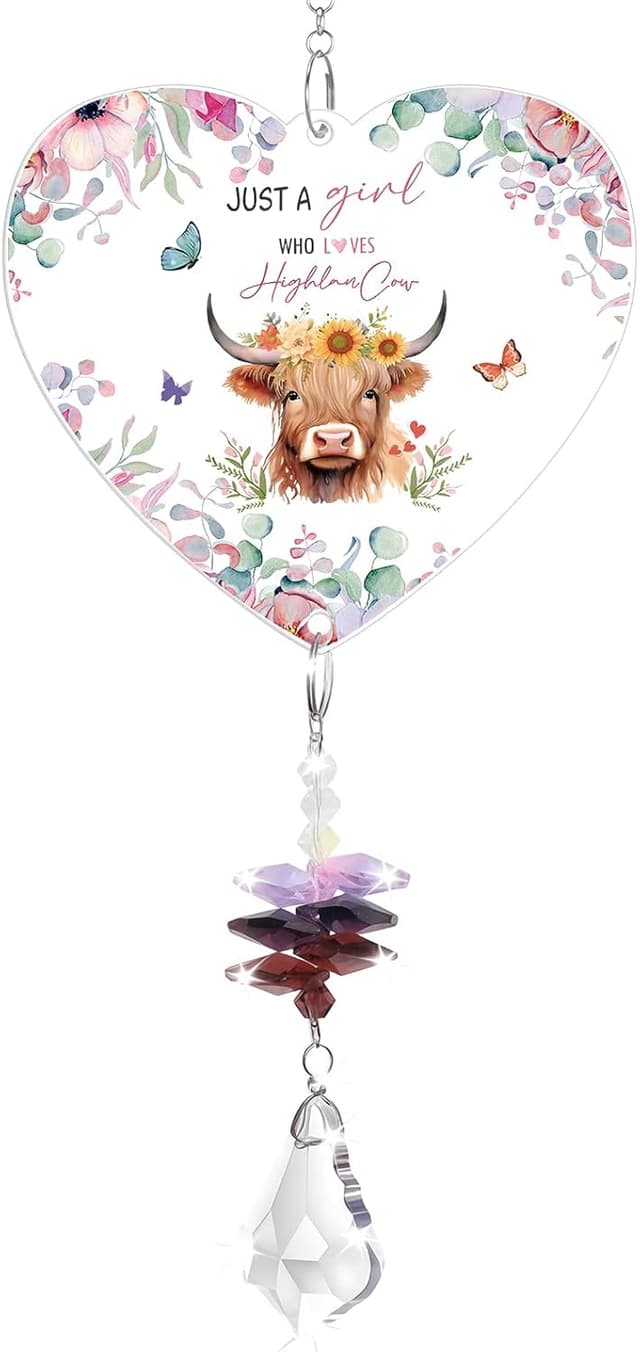 Detalle de Highland Cow Crystal Suncatcher