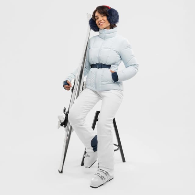 Detalle de Siroko Zeitlos-W White Pantalón esquí retro