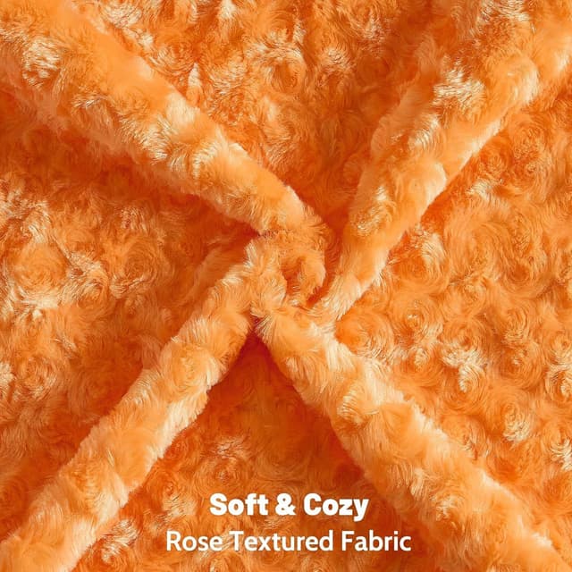 Detalle de Ystyle housses de coussin 45x45 cm en courte peluche (lot de 2) orange