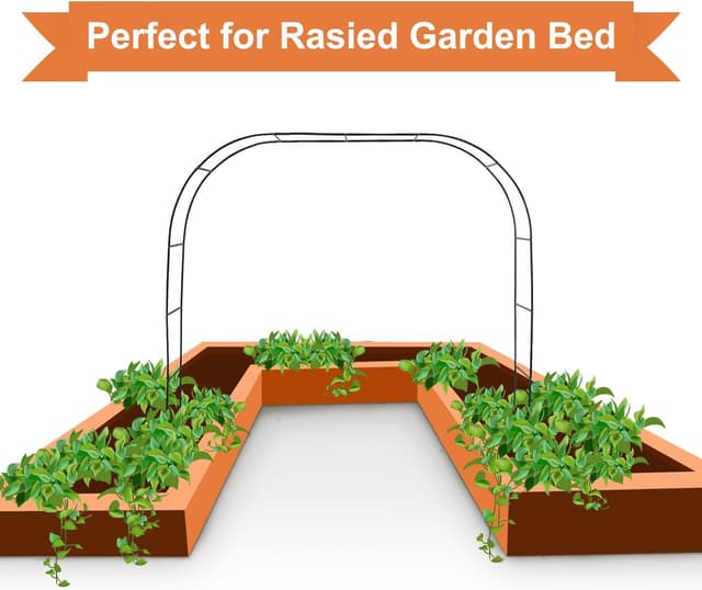 Detalle 2 de Mr.Ton Robusto arco di Halloween nero da 2,4 m (PTG005) per piante rampicanti e decorazioni outdoor