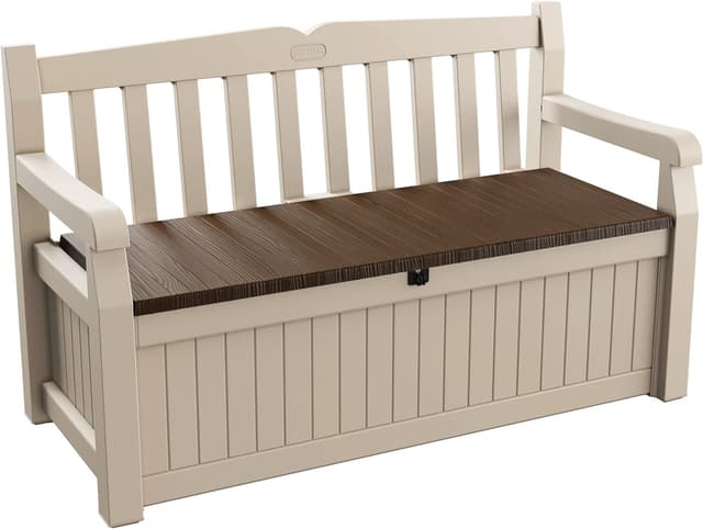 Detalle de Keter Eden Bench 265L garden storage bench