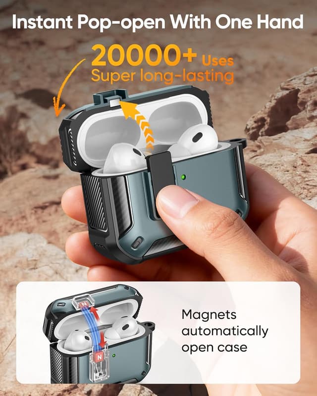 Detalle de MoKo AirPods Pro 3 case with Lock