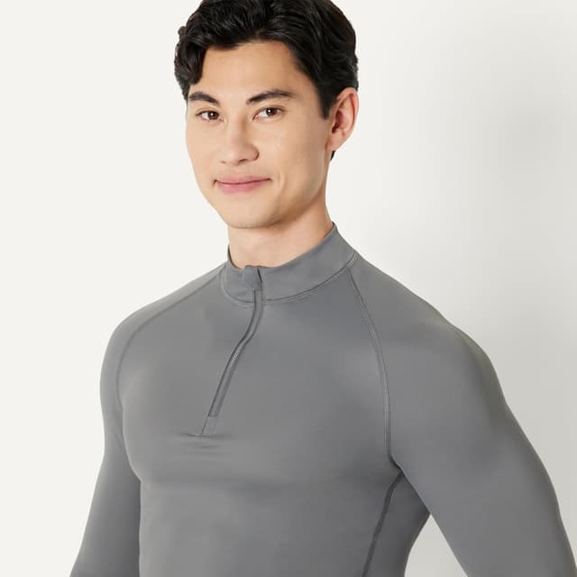Detalle 2 de Amazon Essentials Homme Rashguard manches longues à fermeture 1/4