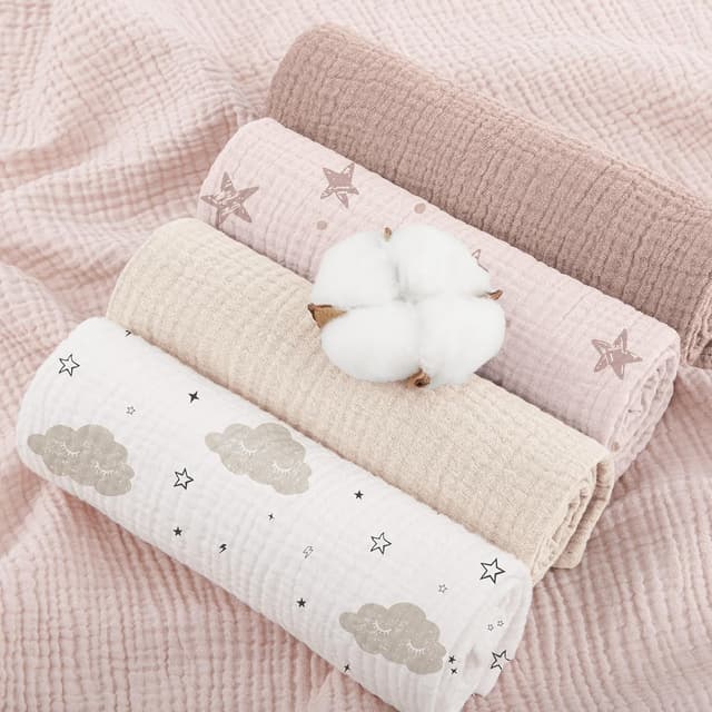 Detalle 2 de Susurration Muslin burp cloths 60 x 60 cm, 8 pack