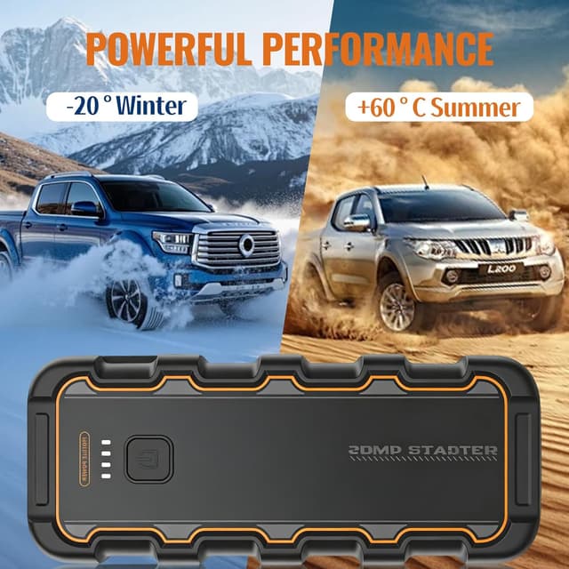 Thumbnail 6 de LAIVIYA Booster Batterie Voiture 7000A 12V – démarreur portable avec lampe LED et chargeur USB