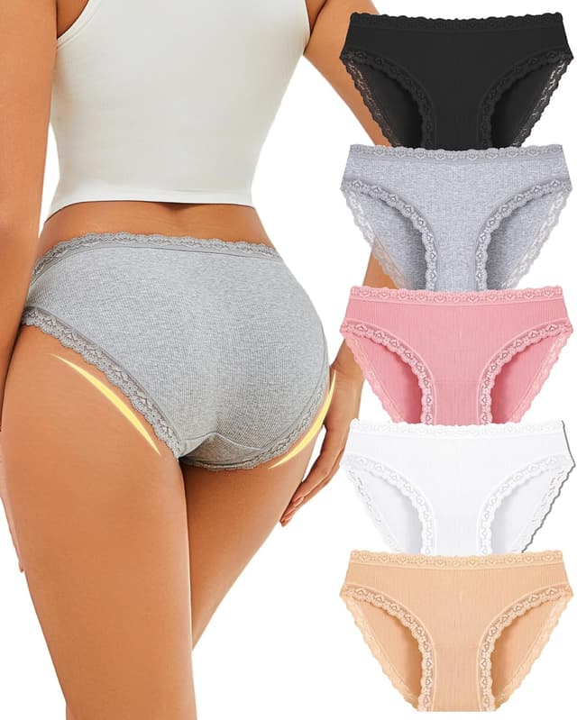 Detalle de ALL OF SHE Mutande Donna Cotone 5 pezzi