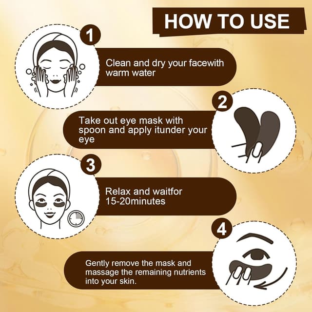 Thumbnail 5 de 24K Gold Augenmaske 60 Stück