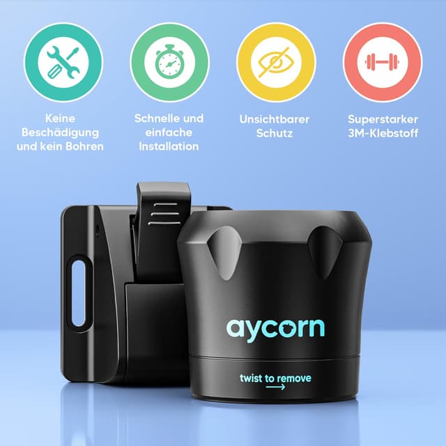 Detalle de Aycorn magnetisches Schrankschloss für Kinder & Babys – Kindersicherung für Schränke und Schubladen, ohne Bohren