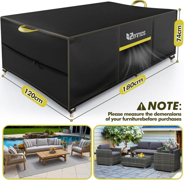 Thumbnail 4 de Zenmos Garden Furniture Cover 180x120x74cm