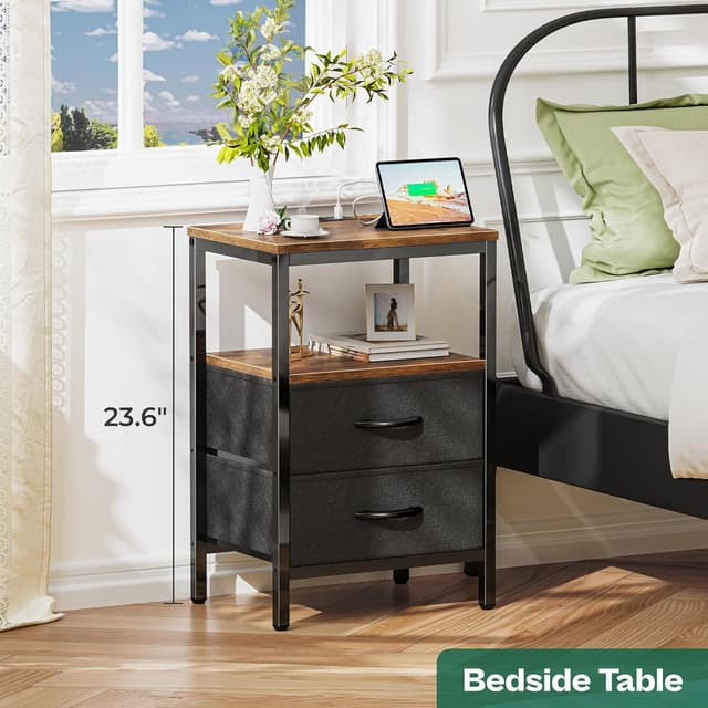 Detalle 2 de Huuger Nightstand with Charging Station