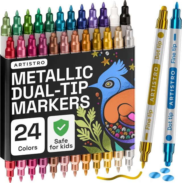 Imagen de Artistro ARTISTRO 24 metallic paint markers en OfertitasTOP