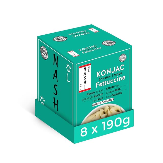 Detalle de Nashi Shirataki Konjac Fettuccine 8Ă190g đ