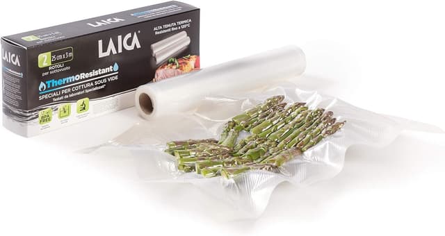 Detalle 2 de Laica TR1000 Rollos Vacío 25x300 cm 🌡️ Sous Vide